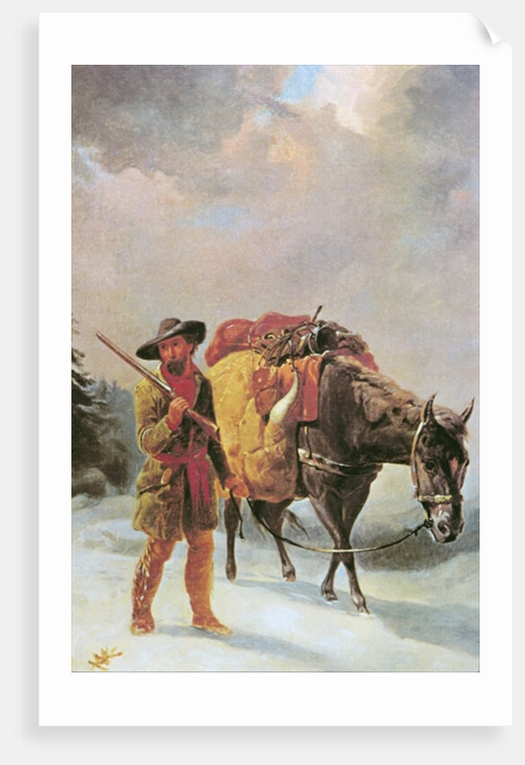 Fur Trapper Crossing the Mountains by William Tylee Ranney