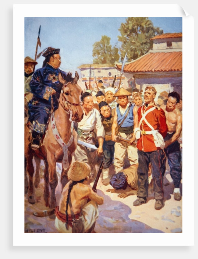 Rebels capture a British soldier during the Taiping Rebellion in China by W. R. S Scott