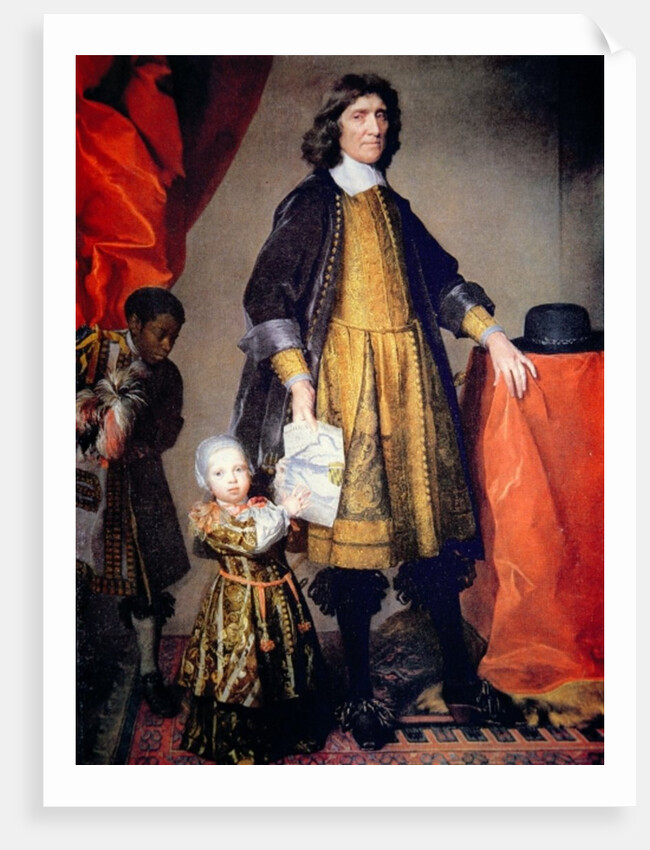 Portrait of Cecilius Calvert, 2nd Lord Baltimore of Maryland, with his grandson and houseboy by Gerard Soest