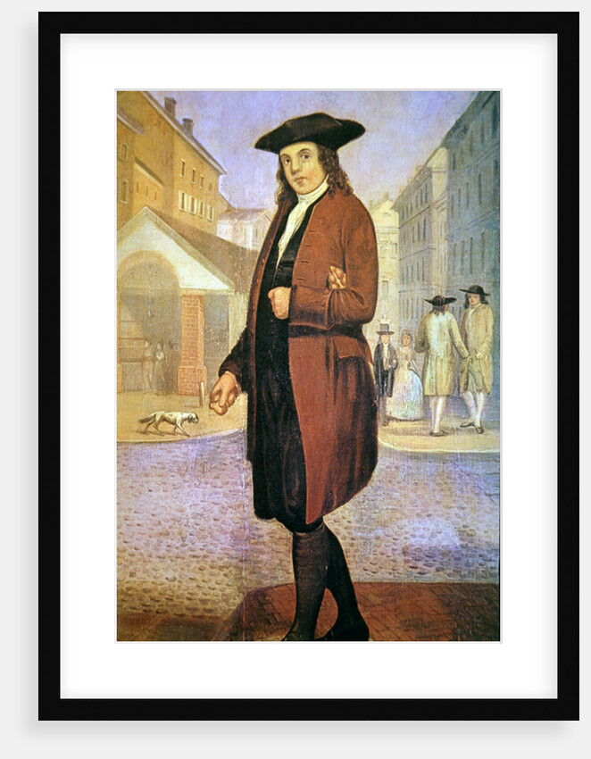 A young Ben arrives in Philadelphia, poor and hungry, with bread under his arm by School American