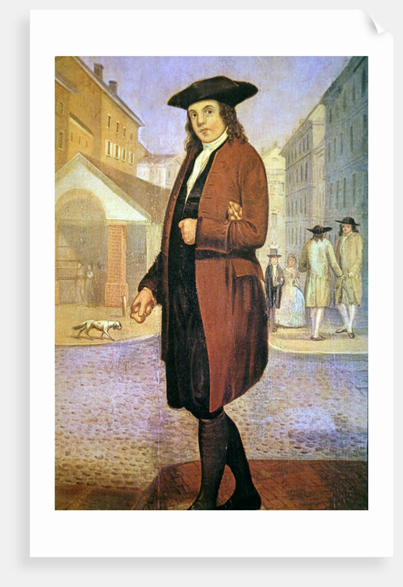 A young Ben arrives in Philadelphia, poor and hungry, with bread under his arm by School American