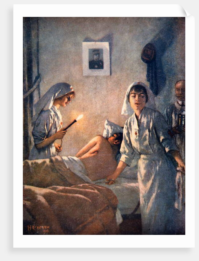 French nurses tend wounded soldiers, 1915 by Henri Gervex