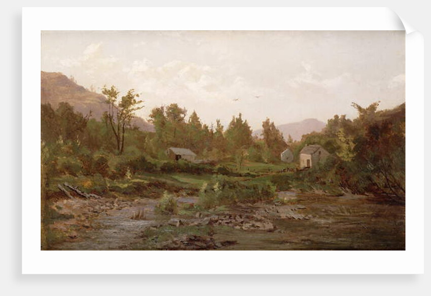 Landscape with Trees and Houses, 1890s by Thomas Worthington Whittredge