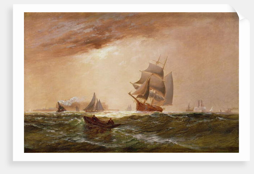 Ships in New York Harbour, 1891 by Granville Perklins