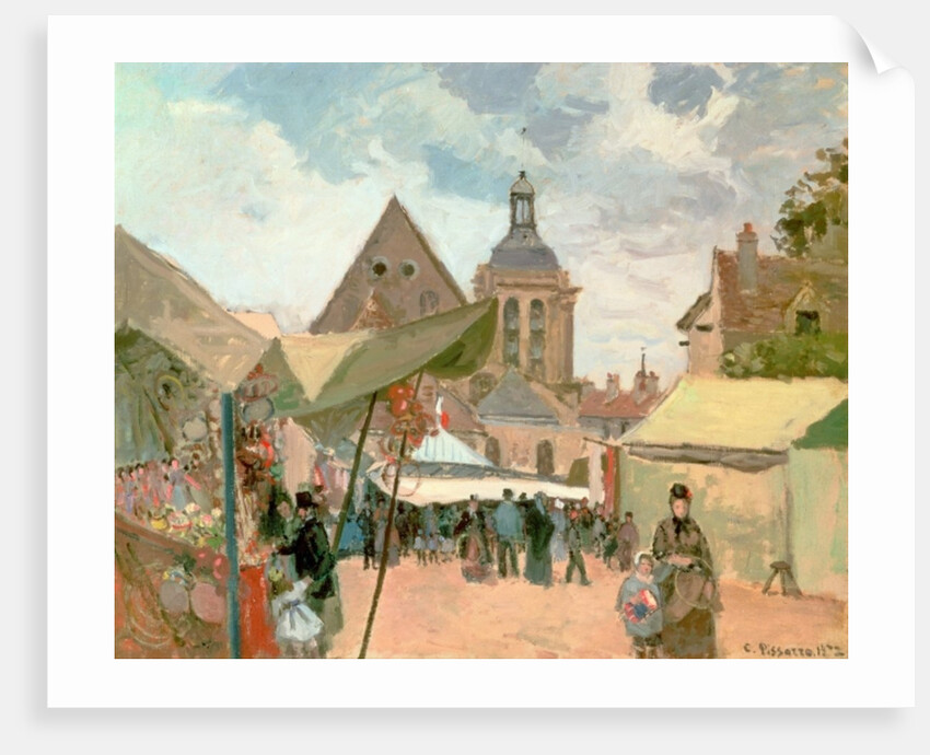 September Fete, Pontoise, 1872 by Camille Pissarro