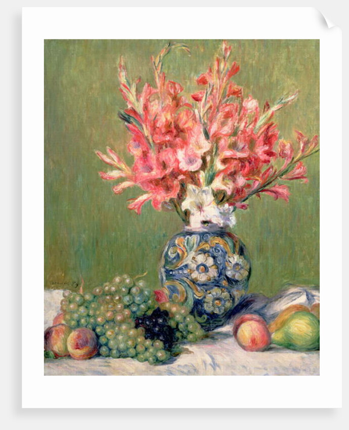 Still life of Fruits and Flowers, 1889 by Pierre Auguste Renoir