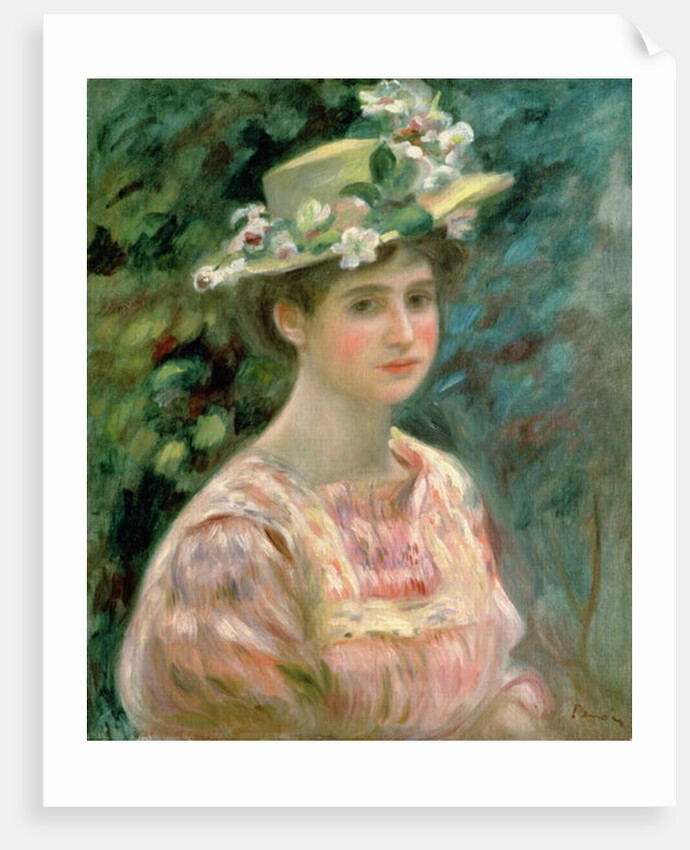 Girl with Eglantines on her Hat, c.1896 by Pierre Auguste Renoir