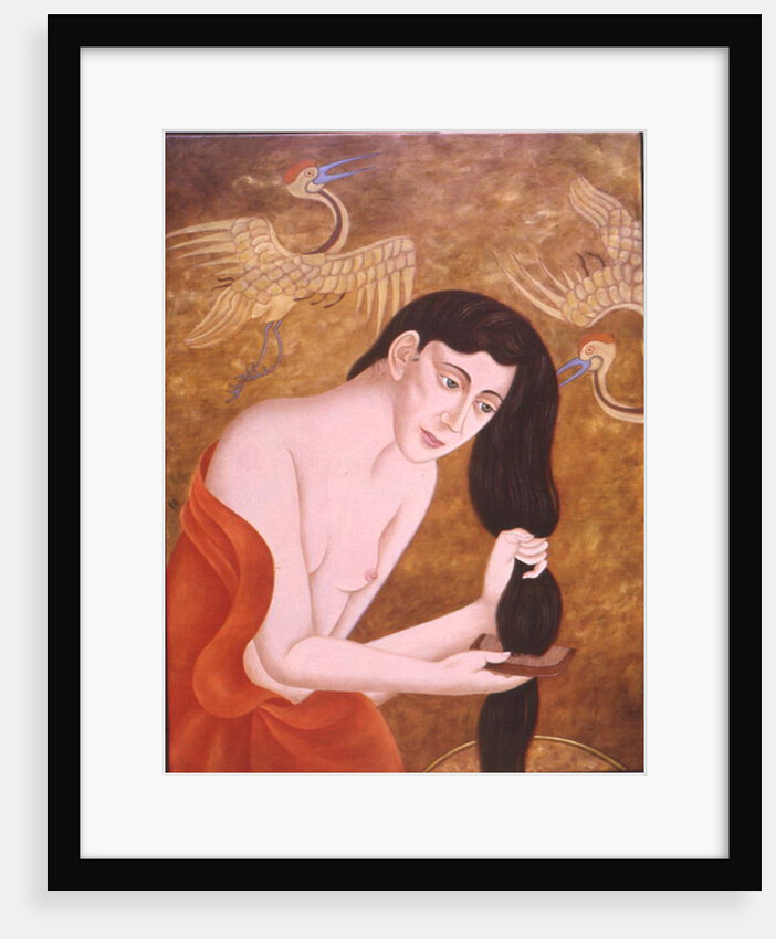 Woman combing her hair, 1999 by Patricia O'Brien