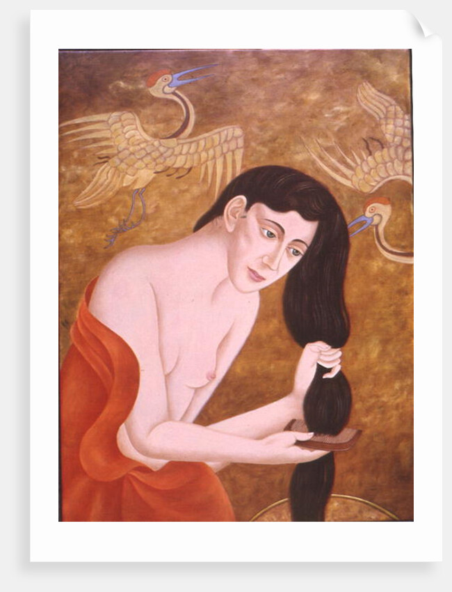 Woman combing her hair, 1999 by Patricia O'Brien