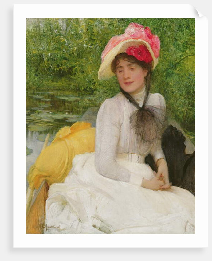 Girl in a Punt by Arthur Hacker