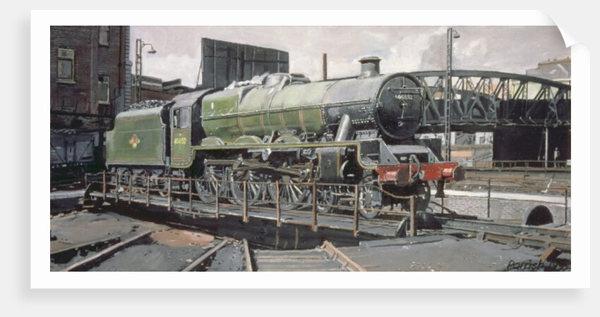 Jubilee Turnaround, Hawke 45652 Jubilee Class Locomotive on Camden turntable, London by Kevin Parrish