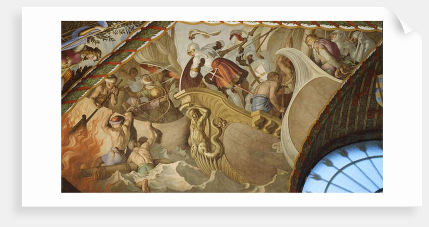 Naval battle by Julius Schnorr von Carolsfeld