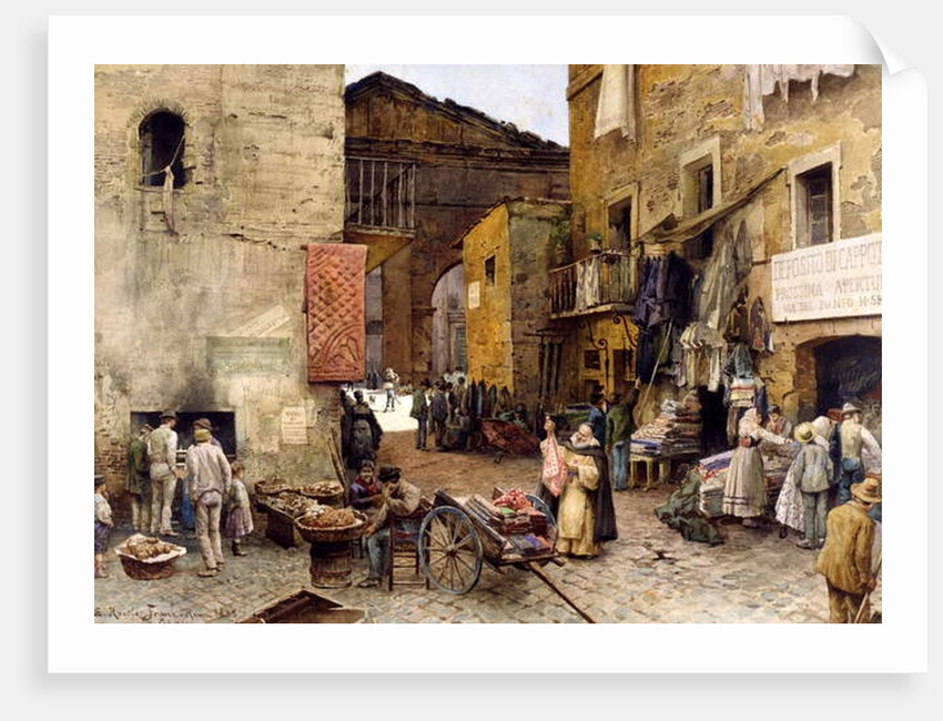 Road by the Porticus Octaviae, 1888 by Ettore Roesler Franz