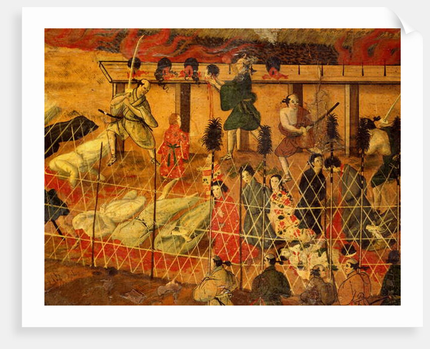 Detail from The Martyrdom of the Jesuits in Japan in 1622 by Japanese School
