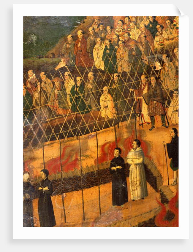 Detail from The Martyrdom of the Jesuits in Japan in 1622 by Japanese School