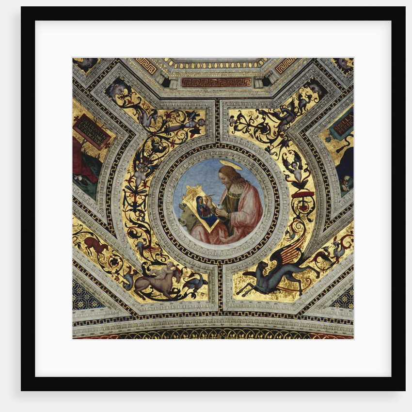 Vault of the Presbytery with Luke the Evangelist, Santa Maria del Popolo, Rome, c.1484-92 by Bernardino di Betto Pinturicchio