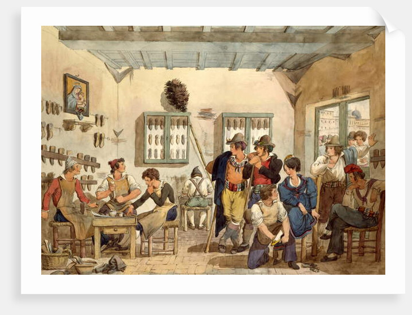 Cobbler's Shop by Bartolomeo Pinelli