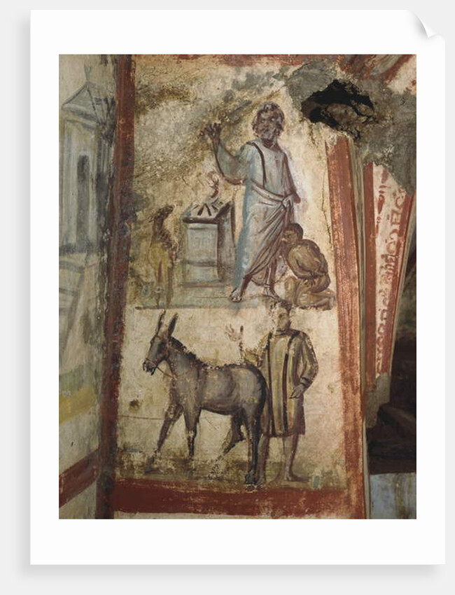 The Sacrifice of Isaac, Catacombs of Via Latina, Rome by Paleo-Christian