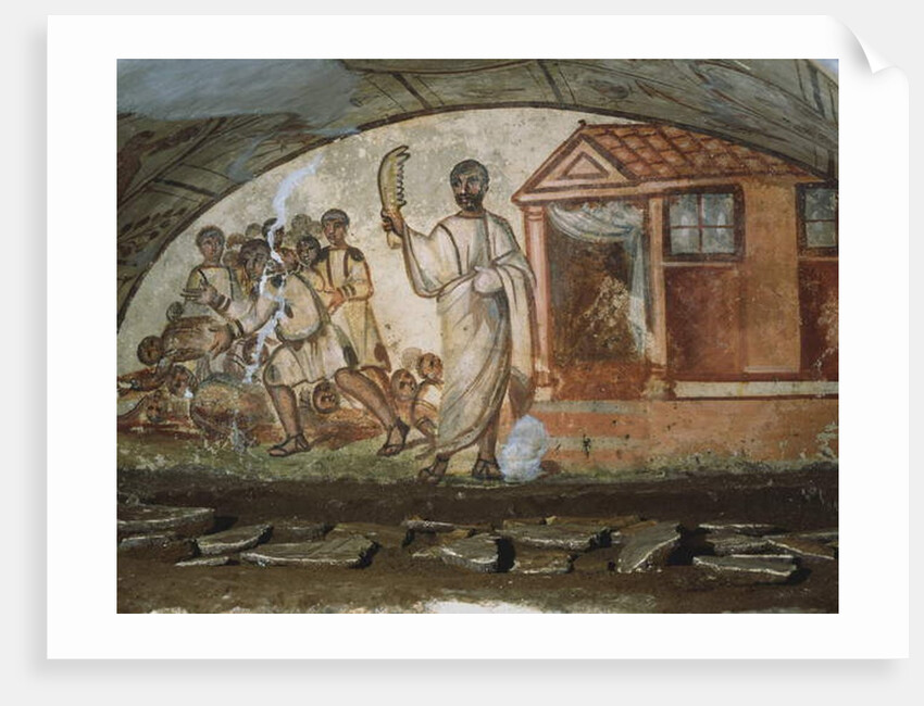 Fresco from the interior of a Via Latina Catacomb by Anonymous