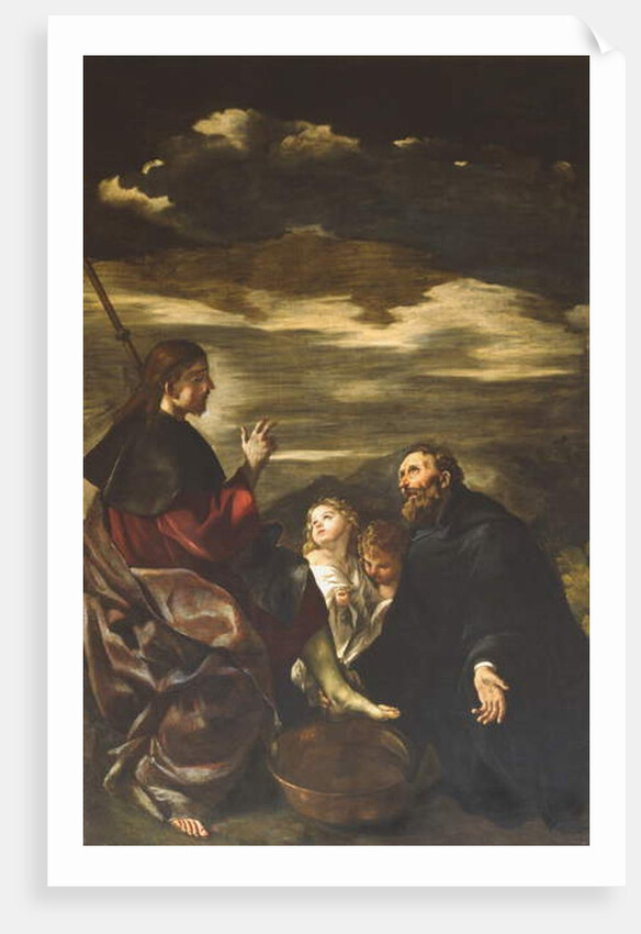 St. Augustine washing the feet if the Redeemed by Giovanni Lanfranco