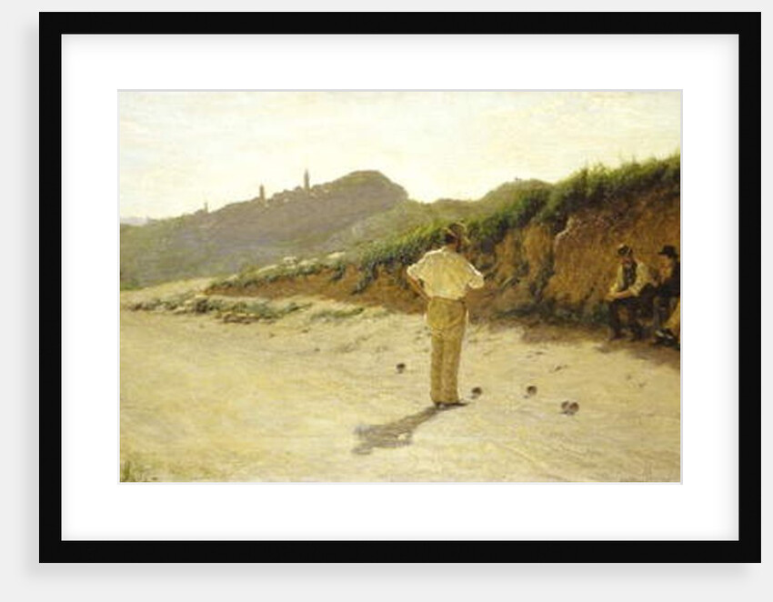 The game of bowls by Angelo Morbelli