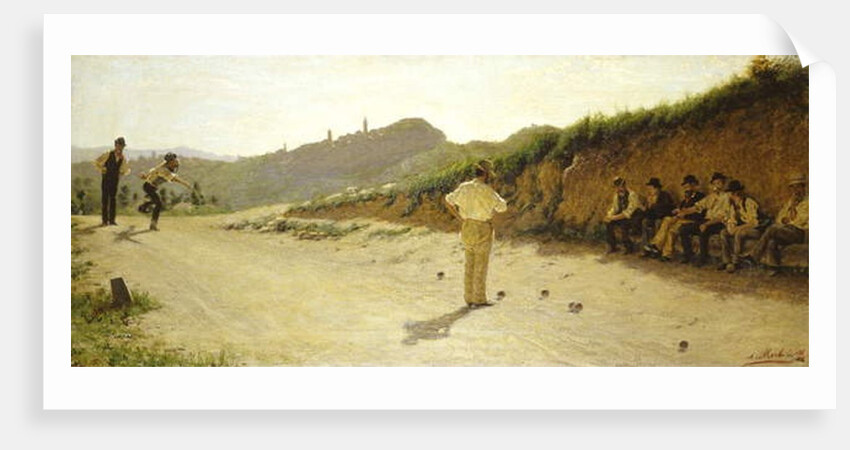 The game of bowls by Angelo Morbelli