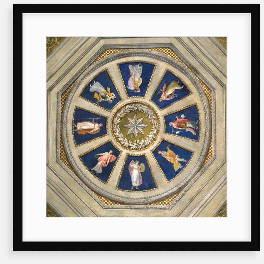 Maenad Ceiling in the Palazzo Chigi, Rome, c.1770s by Giuseppe Cades