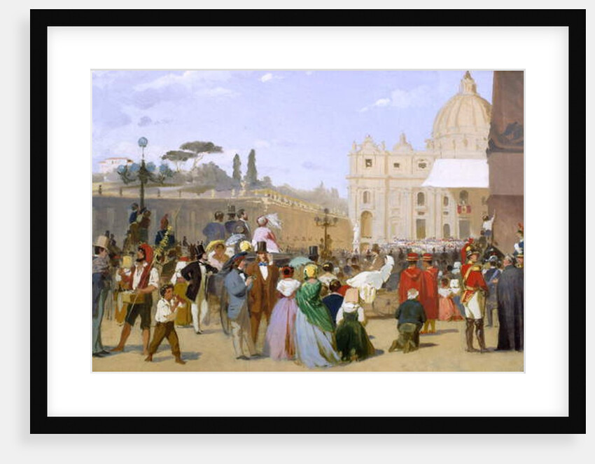 Blessing of Pius IX from the balcony of St. Peter's, c.1846-78 by Italian School