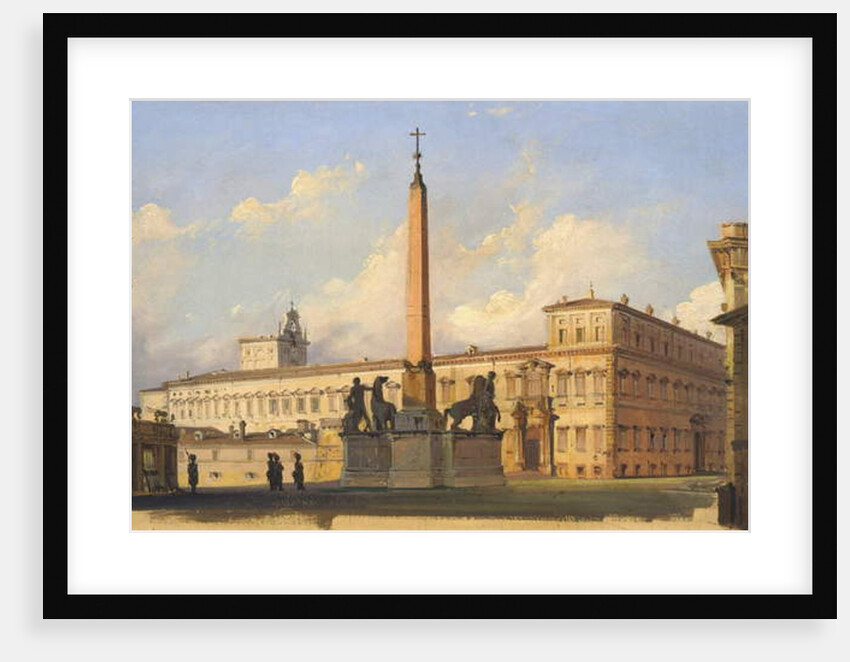 Piazza del Quirinale, 1847 by Ippolito Caffi