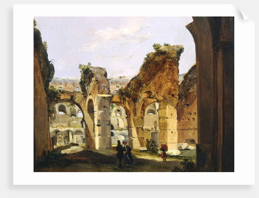 Entrance to the Colosseum and the old Via Crucis by Ippolito Caffi