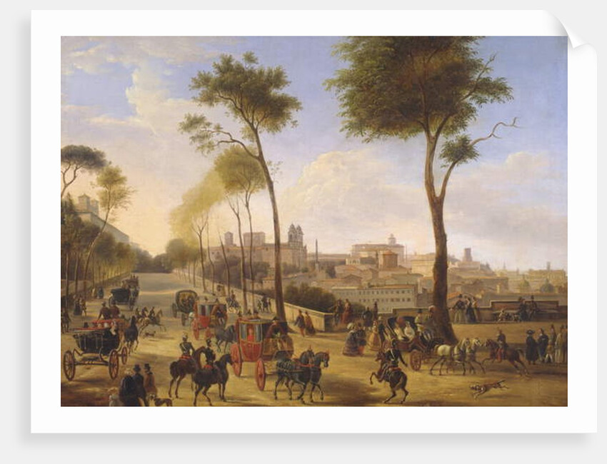 Passeggiata al Pincio by Italian School