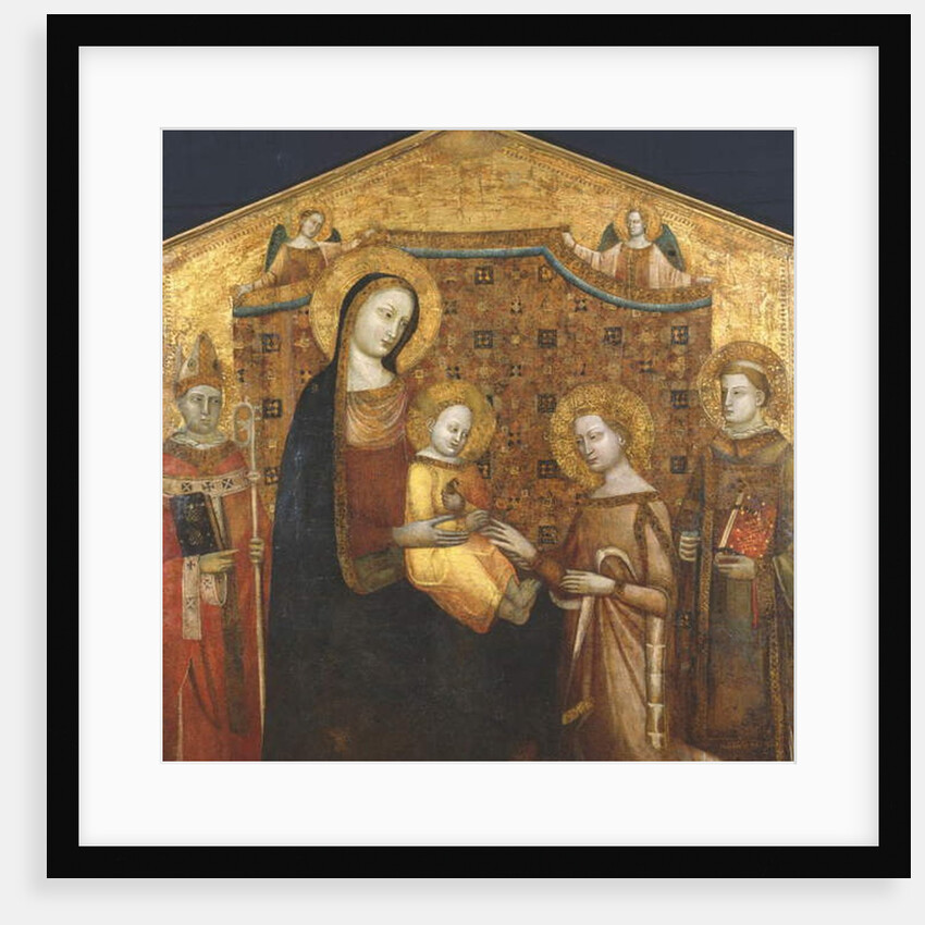 Mystical Marriage of St Catherine of Alexandria, with Saints Zenobio and Leonard by Master of the Christchurch Coronation