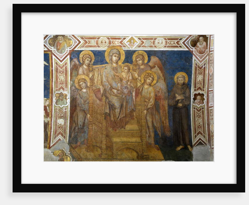 Madonna and Child Enthroned with Angels and St Francis of Assisi by Giovanni Cimabue