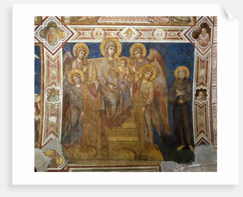 Madonna and Child Enthroned with Angels and St Francis of Assisi by Giovanni Cimabue