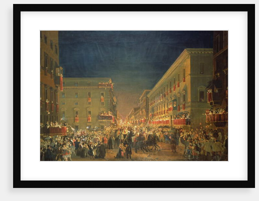 Feast of Moccoletti by Ippolito Caffi