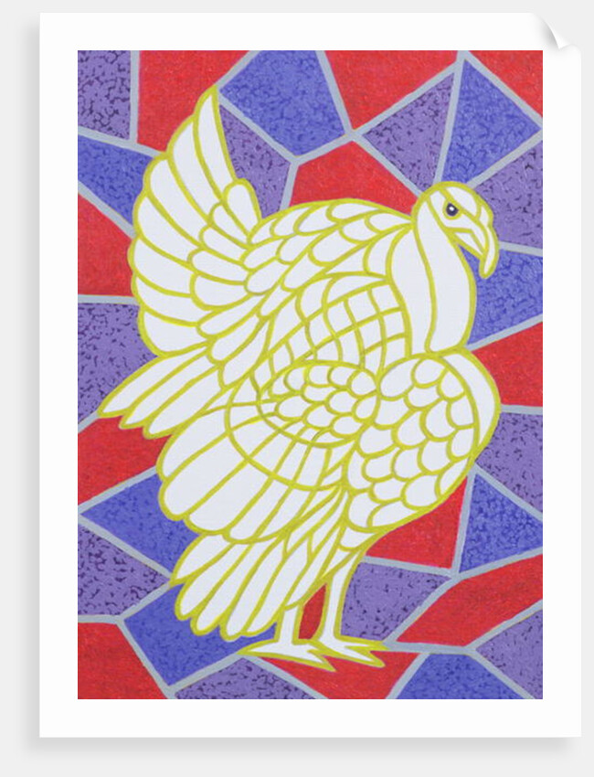 Turkey on Stained Glass by Pat Scott