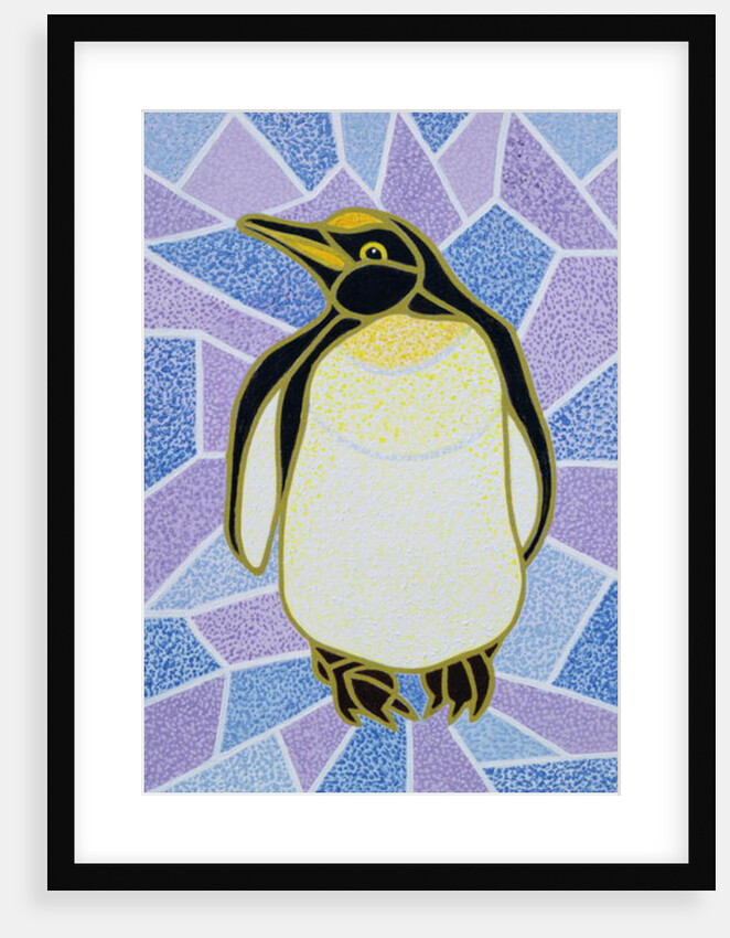 Penguin on Stained Glass by Pat Scott