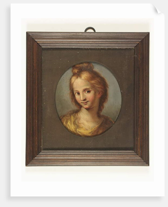 Head of a girl in a yellow dress by School Continental
