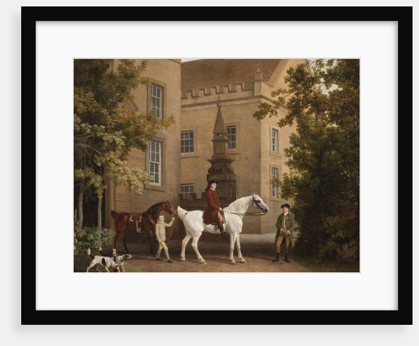 William Henry Cavendish Bentinck, 3rd Duke of Portland in front of Welbeck Abbey Riding Stables, 1766-7 by George Stubbs