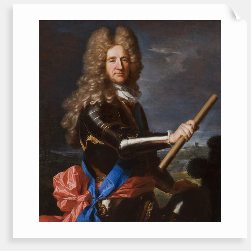 Detail of portrait of Hans Willem Bentinck, 1st Earl of Portland, 1699 by Hyacinthe Francois Rigaud