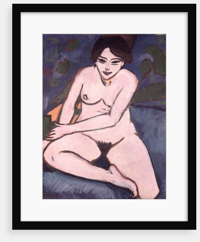 Model on Blue Ground, 1906 by Ernst Ludwig Kirchner