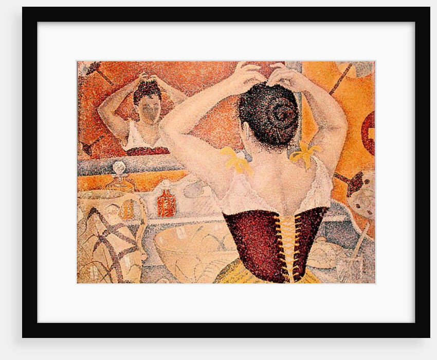 Woman at her toilette wearing a purple corset, 1893 by Paul Signac