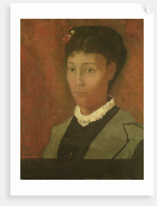 Portrait of the artist's wife, Madame Odilon Redon, 1882 by Odilon Redon
