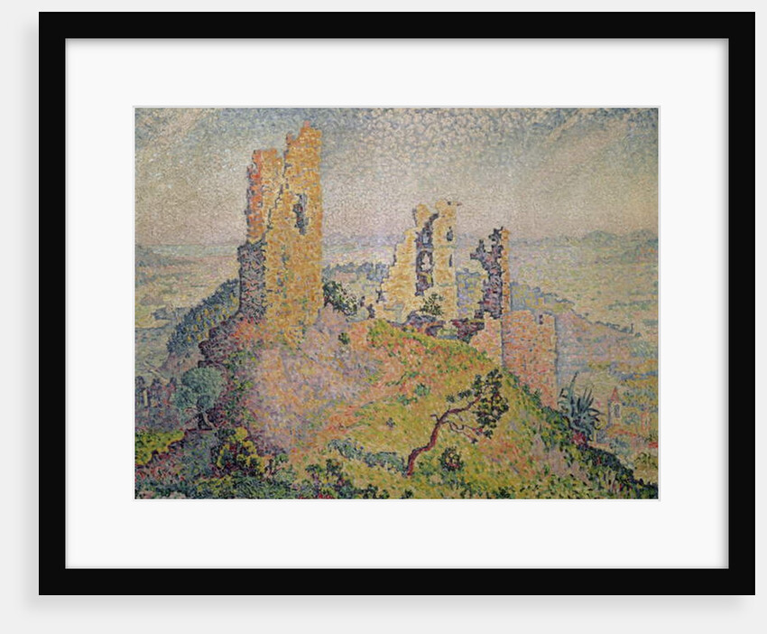 Landscape with a ruined castle by Paul Signac