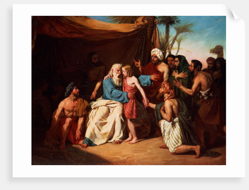 Jacob refusing to release Benjamin, 1829 by Adolphe Roger