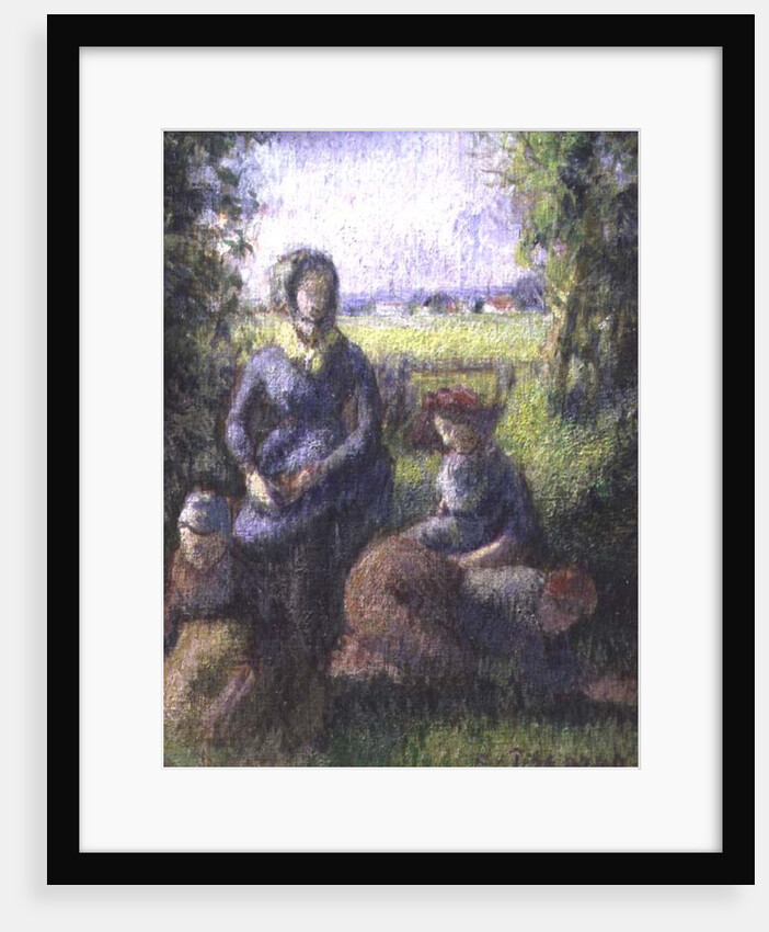 Rustic scene by Camille Pissarro