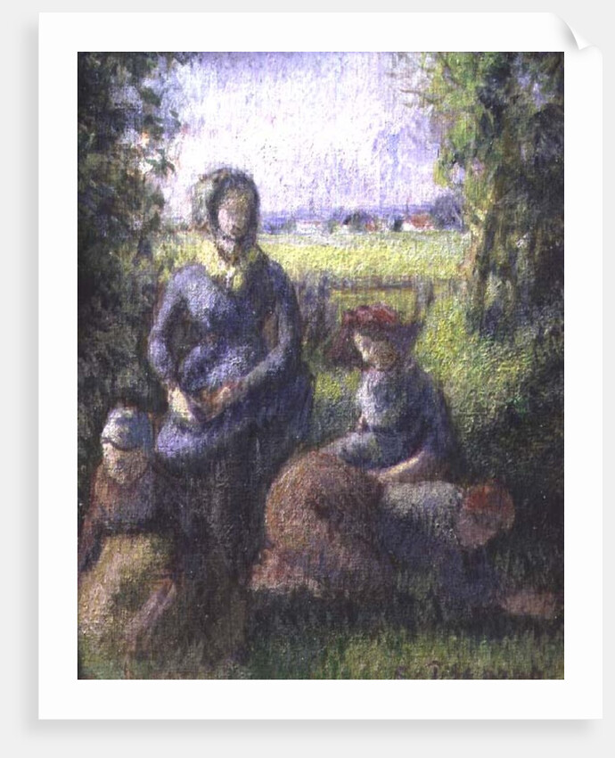 Rustic scene by Camille Pissarro