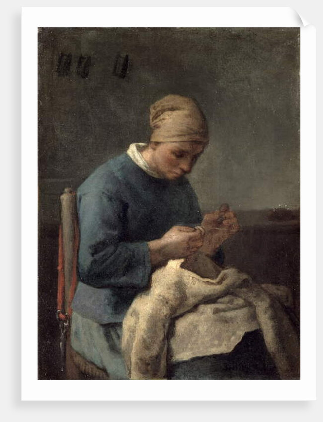The Seamstress by Jean-Francois Millet