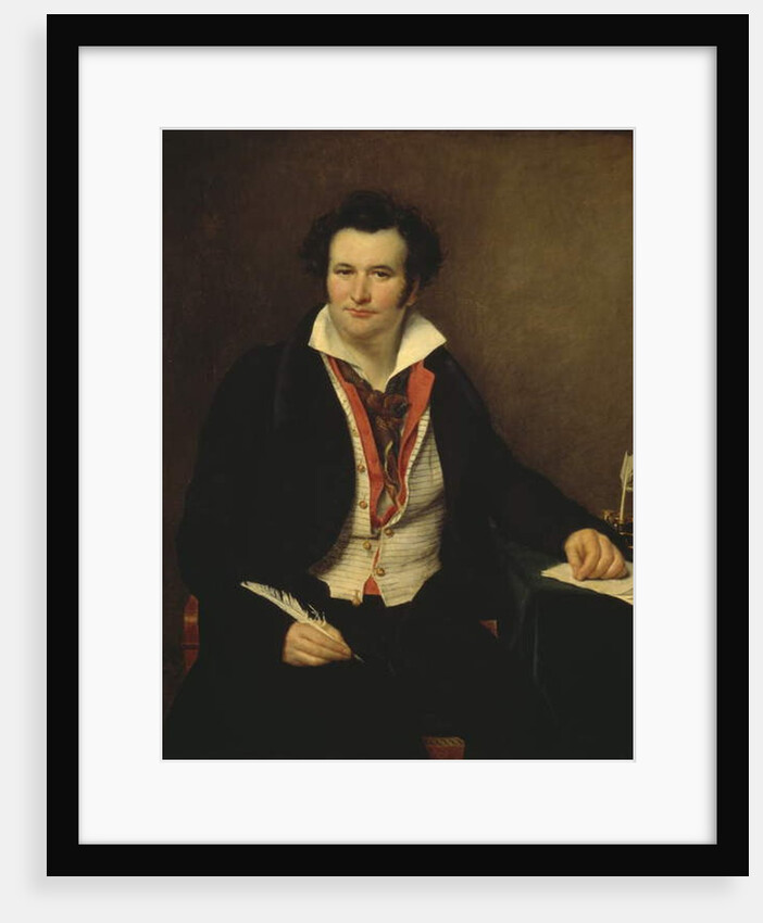 Portrait of Bernard Wolf actor, author and director of the Theatre de la Monnaie in Brussels, painted before 1823 by Sophie Rude
