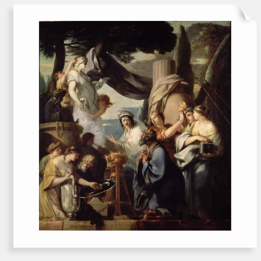 Solomon making a sacrifice to the idols by Sebastien Bourdon